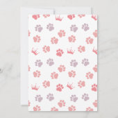 Kitten Princess Girl Birthday Einladung (Rückseite)