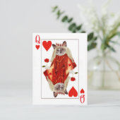 Kitten Queen of Hearts Postcard Postkarte (Stehend Vorderseite)