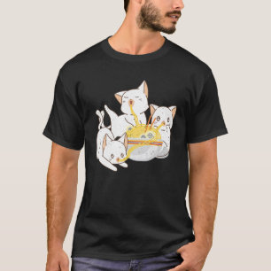 Kitten Ramen Kawaii Anime Cat Japanisch Ramen Nood T-Shirt