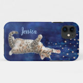 Kitten Reaching for Stars Personalisiert iPhone Ca Case-Mate iPhone Hülle (Rückseite (Horizontal))