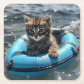 Kitten Rechteckiger Pappuntersetzer (Vorderseite)