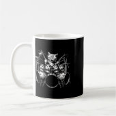 Kitten Rock Band Funny Kitty Drummer Cat Playing D Kaffeetasse (Links)