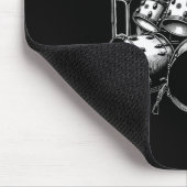 Kitten Rock Band Funny Kitty Drummer Cat Playing D Mousepad (Ecke)