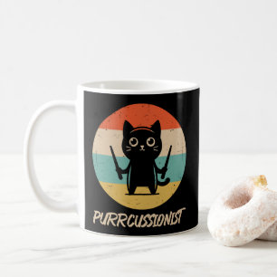 Kitten Rock Band Funny Percussionist Cat Playing Kaffeetasse