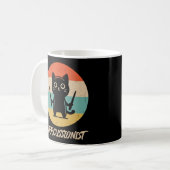 Kitten Rock Band Funny Percussionist Cat Playing Kaffeetasse (Vorderseite Links)