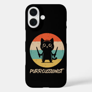 Kitten Rock Band Lustiger Perkussionist Katze spie iPhone 16 Hülle