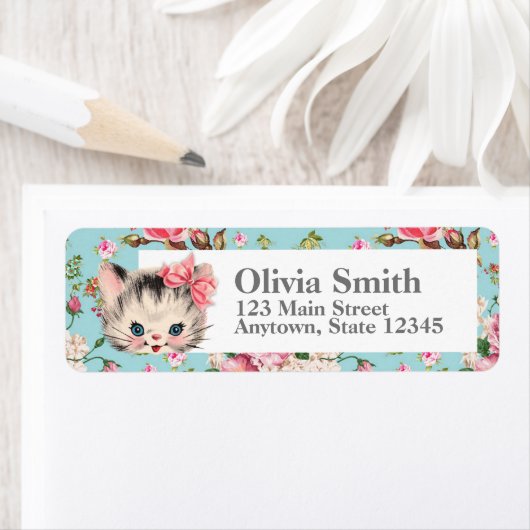 Kitten Rücksendeadressen-Aufklebers (Insitu)