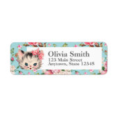 Kitten Rücksendeadressen-Aufklebers (Vorne)