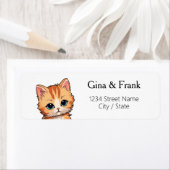 Kitten Rücksendeadressen-Aufklebers (Insitu)