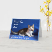 Kitten sagt, sei mein Valentine Karte (Gelbe Blume)