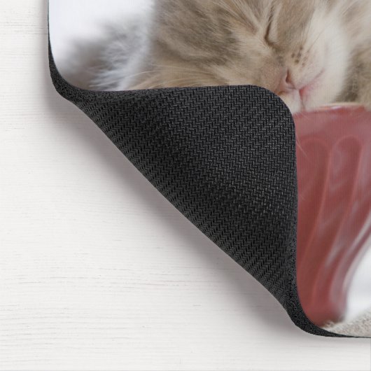 Kitten Schlafen in Bowl Mousepad (Ecke)