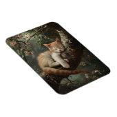 Kitten Schlafen in einem Baum Vintag flexibel Magnet (Rechte Seite)