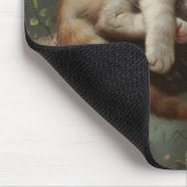 Kitten Schlafen in einem Baum Vintag Mousepad (Ecke)