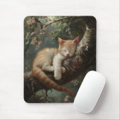 Kitten Schlafen in einem Baum Vintag Mousepad (Mit Mouse)