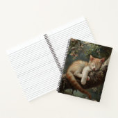 Kitten Schlafen in einer Vintagen Baumspirale Notizblock (Innenseite)
