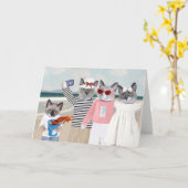 Kitten Selfie Grußkarte Karte (Gelbe Blume)