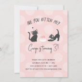 Kitten Sie mich? Einladung zum Geburtstag (Vorderseite)