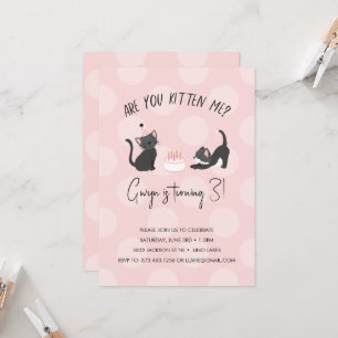 Kitten Sie mich? Einladung zum Geburtstag