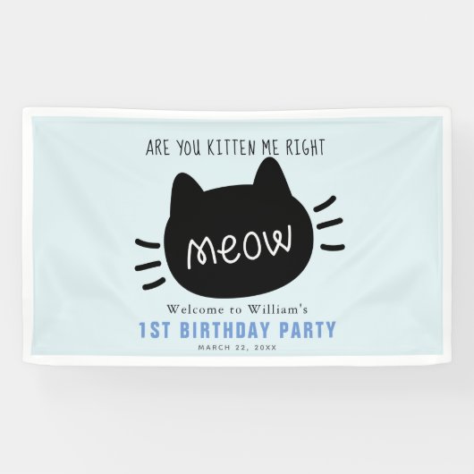 Kitten Sie mir gerade in Blue BIrthday? Banner (Horizontal)