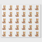 Kitten Sipping Coffee Geschenkpapier (Flach)