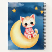 Kitten Sitting on the Moon Notizblock (Rückseite)