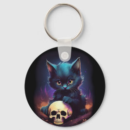 Kitten Skull Horror Schlüsselanhänger