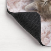 Kitten Sleeping on Towel Mousepad (Ecke)