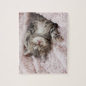 Kitten Sleeping on Towel Puzzle (Vertikal)
