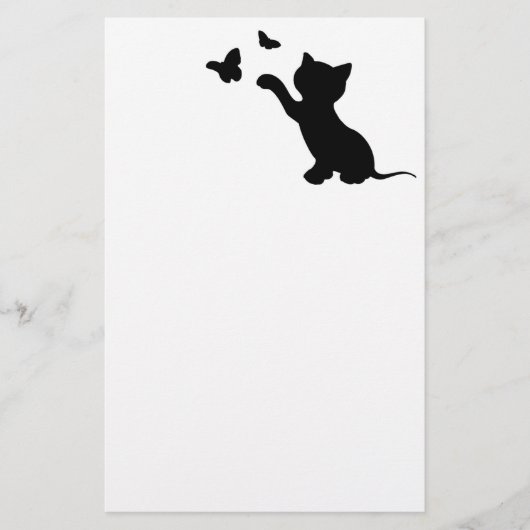 KITTEN SPIELEN MIT SCHALTFLÄCHEN BRIEFPAPIER (Vorderseite)