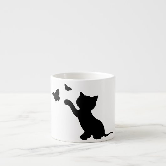 KITTEN SPIELEN MIT SCHALTFLÄCHEN ESPRESSOTASSE (Vorderseite)