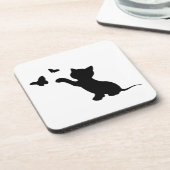 KITTEN SPIELEN MIT SCHALTFLÄCHEN GETRÄNKEUNTERSETZER (Linke Seite)
