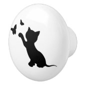 KITTEN SPIELEN MIT SCHALTFLÄCHEN KERAMIKKNAUF (Rechts)