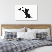 KITTEN SPIELEN MIT SCHALTFLÄCHEN LEINWANDDRUCK (Insitu (Schlafzimmer))