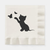 KITTEN SPIELEN MIT SCHALTFLÄCHEN SERVIETTE (Vorderseite)
