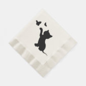 KITTEN SPIELEN MIT SCHALTFLÄCHEN SERVIETTE (Ecke)