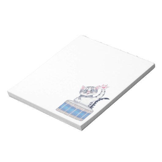 Kitten spielt eine Trommel Notizblock (Rotiert)