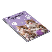 Kitten Stay Pawsitive Notizbuch Notizblock (Rechte Seite)