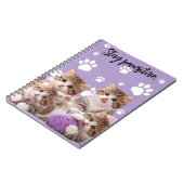 Kitten Stay Pawsitive Notizbuch Notizblock (Linke Seite)
