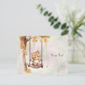 Kitten Swing Postcard Postkarte (Stehend Vorderseite)