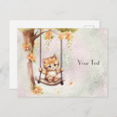 Kitten Swing Postcard Postkarte (Vorne/Hinten)