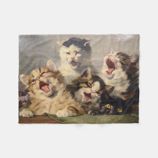 Kitten Symphony von Julius Adam II Fleecedecke (Vorderseite (Horizontal))