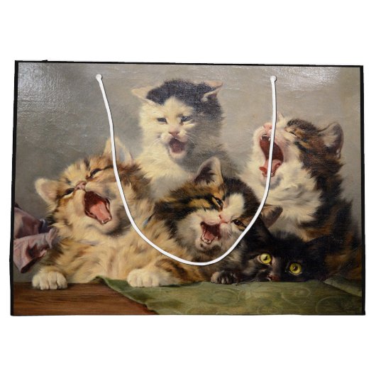 Kitten Symphony von Julius Adam II Große Geschenktüte (Rückseite)