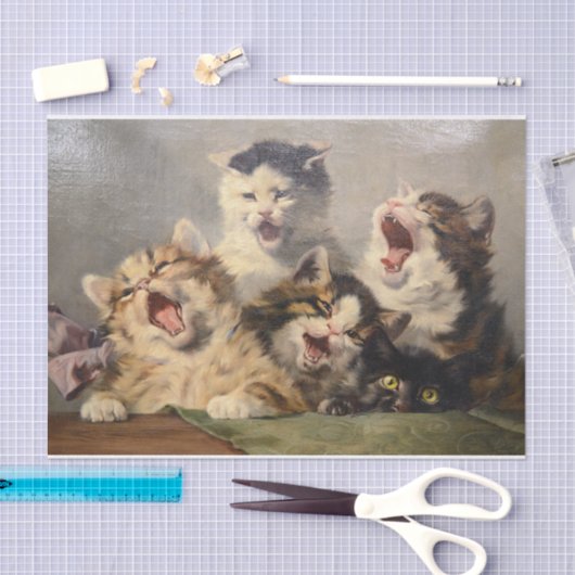 Kitten Symphony von Julius Adam II Seidenpapier (Handwerk)