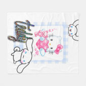 Kitten Teddy Fleecedecke (Vorderseite (Horizontal))