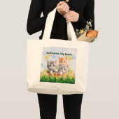 Kitten Theme Jumbo Tote Bag Stoffbeutel (Vorderseite (Produkt))