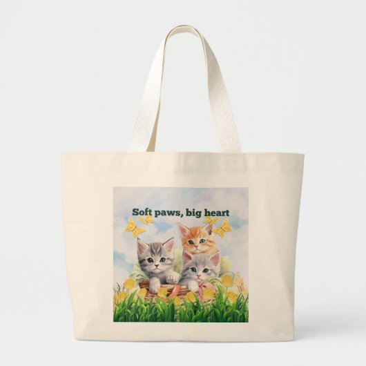 Kitten Theme Jumbo Tote Bag Stoffbeutel (Vorne)