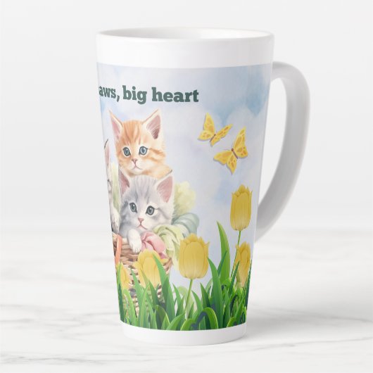 Kitten Theme Latte Tasse (Rechte Ecke)