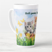 Kitten Theme Latte Tasse (Linke Ecke)