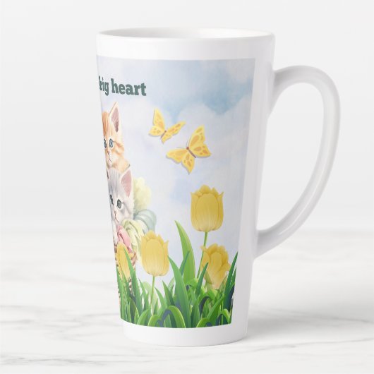 Kitten Theme Latte Tasse (Rechts)