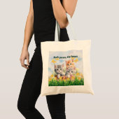 Kitten Theme Small Tote Bag Tragetasche (Vorderseite (Produkt))